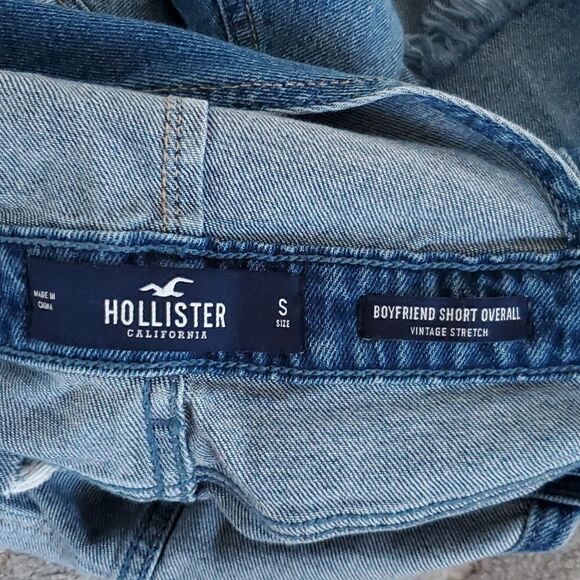Hollister Boyfriend Short Jean Overalls - Picture 10 of 11